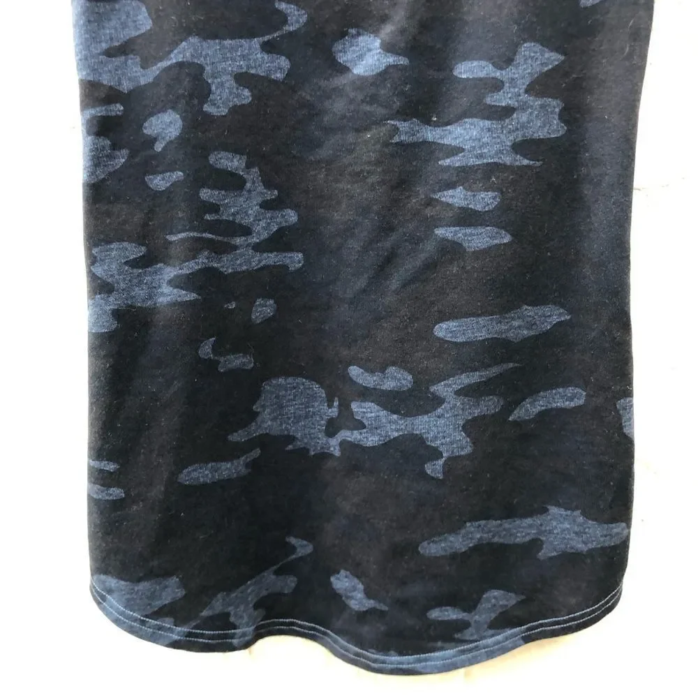 LULULEMON Blue Camo Racerback Tank Top Size 4 Athleisure Gym Loungewear_3